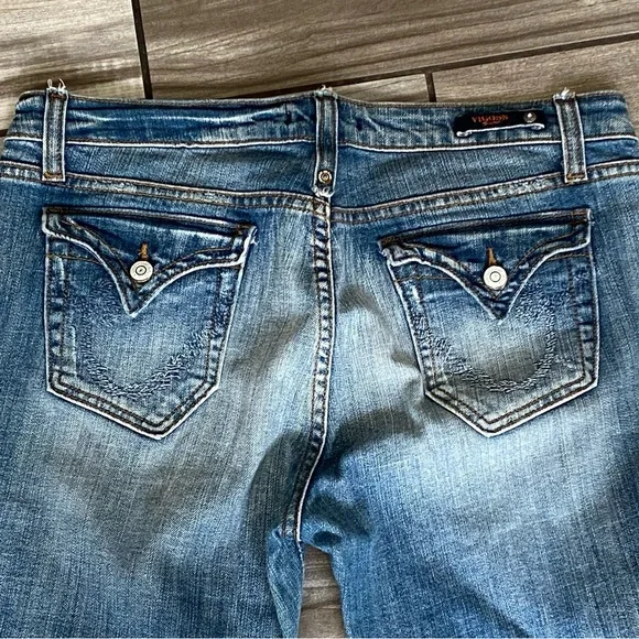 Vigoss Light Blue Flare Capri Jeans - Picture 4 of 5